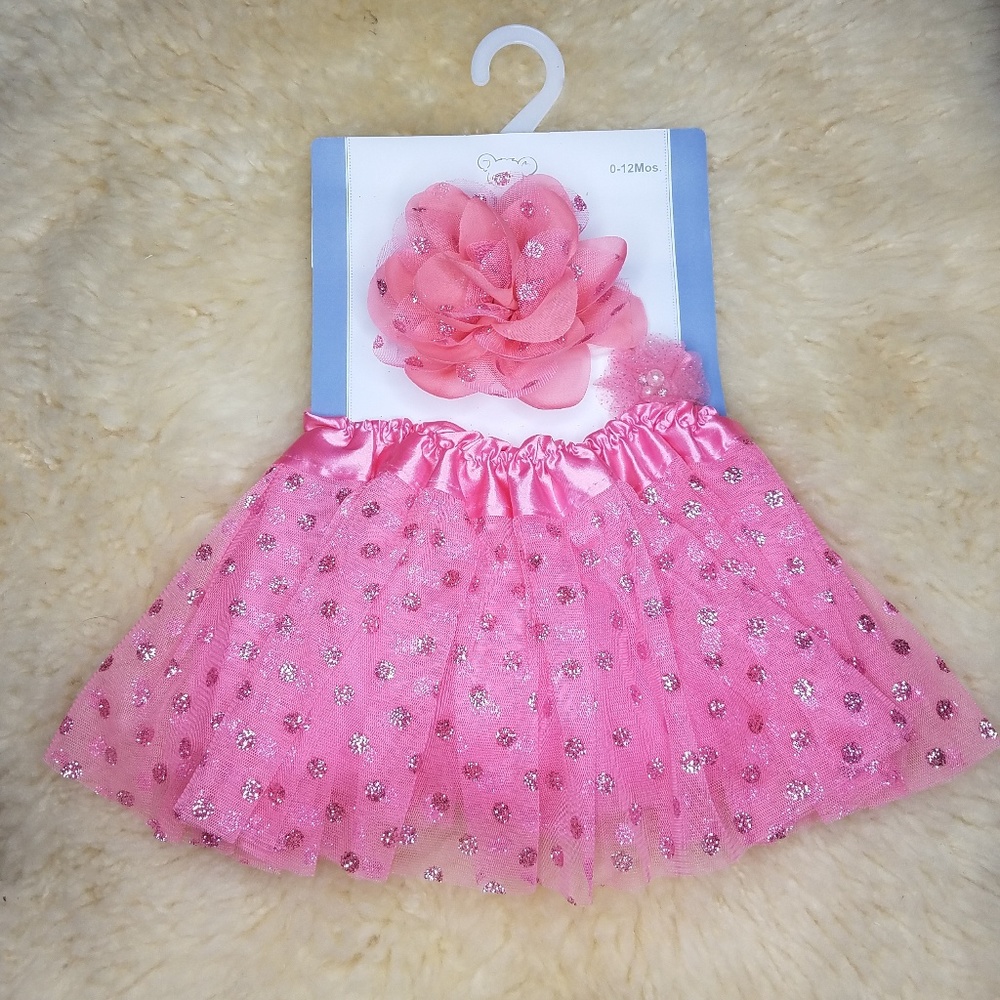 Glitter skirt & hair accessories